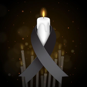 nastro nero e candela bianca Onoranze funebri Gamberini