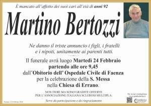 Manifesto annuncio Bertozzi Martino