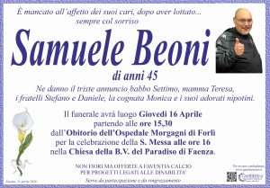 Manifesto Annuncio Beoni Samuele