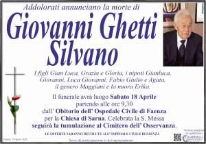 Manifesto Annuncio Ghetti Giovanni