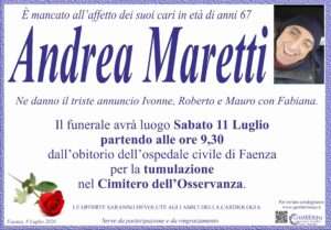 Andrea Maretti | Onoranze Funebri Gamberini Manifesto Annuncio
